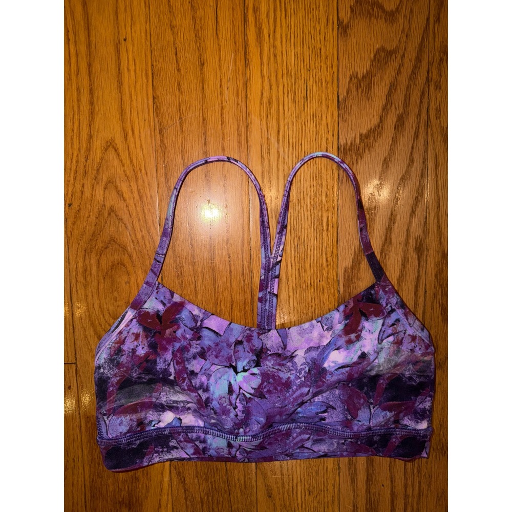 Lululemon Flo Floral Abstract Yoga Sports Bra
